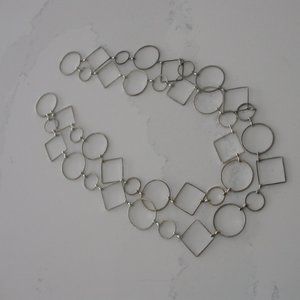 Circle and Square Chain Necklace